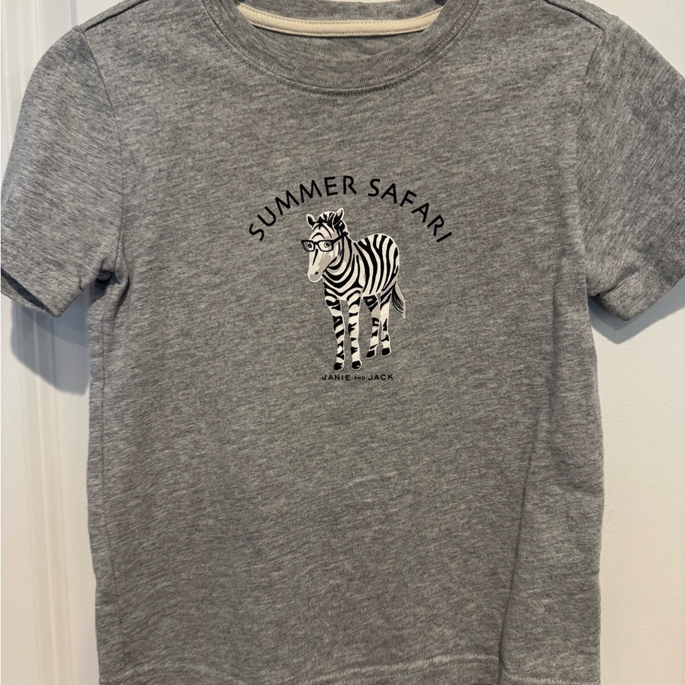 Janie and Jack Gray Summer Safari Tee